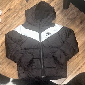Nike Black and White Hooded Jacket